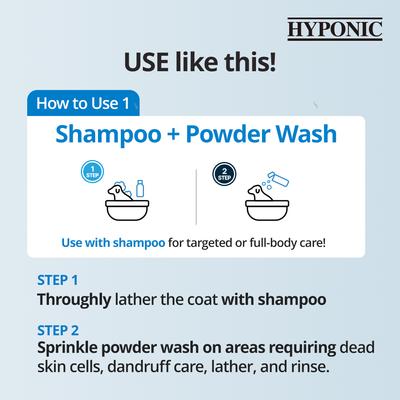 Show full view: Hyponic Hypoallergenic Gentle Cleansing Impurity Care Dog & Cat Powder Wash, 2-gram, 12 count slide 6 of 10