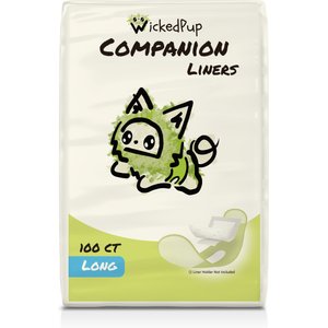 WickedPup Disposable Dog Diaper Liners, Long, 100 count