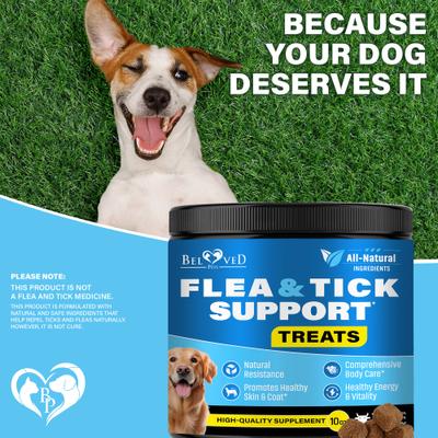 Show full view: Beloved Pets Flea & Tick Prevention Support Soft Chews for Dogs, 10-oz jar slide 7 of 7