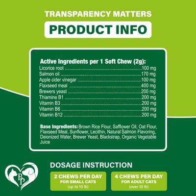 Show full view: Beloved Pets Flea & Tick Prevention Support Salmon Flavor Treats for Cats, 10-oz jar slide 6 of 8