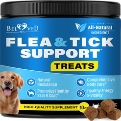 Beloved Pets Flea & Tick Prevention Support Soft Chews for Dogs, 10-oz jar