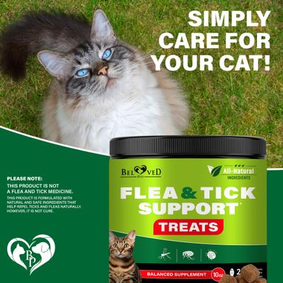 Show full view: Beloved Pets Flea & Tick Prevention Support Salmon Flavor Treats for Cats, 10-oz jar slide 8 of 8