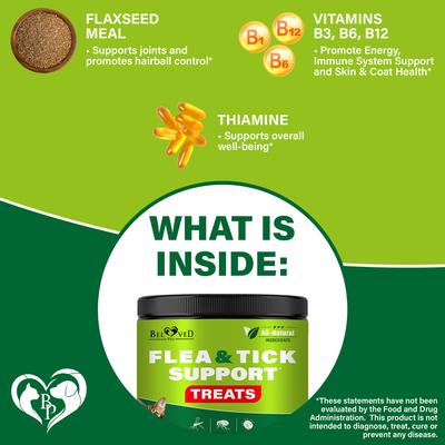 Show full view: Beloved Pets Flea & Tick Prevention Support Salmon Flavor Treats for Cats, 10-oz jar slide 5 of 8