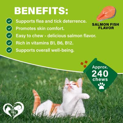 Show full view: Beloved Pets Flea & Tick Prevention Support Salmon Flavor Treats for Cats, 10-oz jar slide 2 of 8