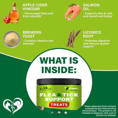 Show full view: Beloved Pets Flea & Tick Prevention Support Salmon Flavor Treats for Cats, 10-oz jar slide 4 of 8