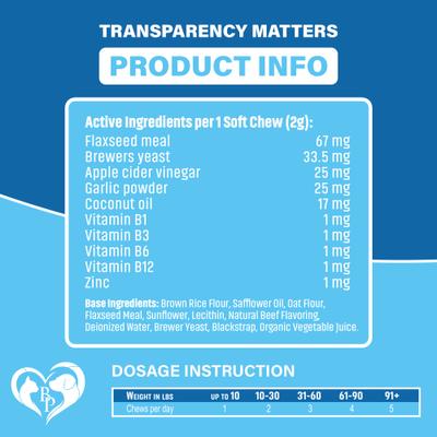 Show full view: Beloved Pets Flea & Tick Prevention Support Soft Chews for Dogs, 10-oz jar slide 6 of 7