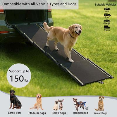 Show full view: Unipaws Extra Long Telescoping Dog Car Ramp, Black slide 7 of 7