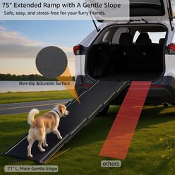 Unipaws Extra Long Telescoping Dog Car Ramp, Black slide 2 of 8