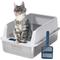 Show in main carousel: DVPETS High Sided Open-Top Stainless Steel Multi-Cat Litter Box, Extra Large 23-in, Light Grey, 1 count slide 1 of 7
