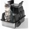 Show in main carousel: DVPETS Covered Stainless Steel 180° Flip-Top Odor-Free & Anti-Leak Multi-Cat Litter Box with Lid, Extra Large 24-in, Black slide 1 of 6