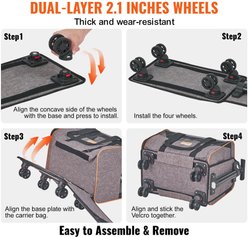 jansno Airline-Approved Cat Carrier with Wheels slide 2 of 6