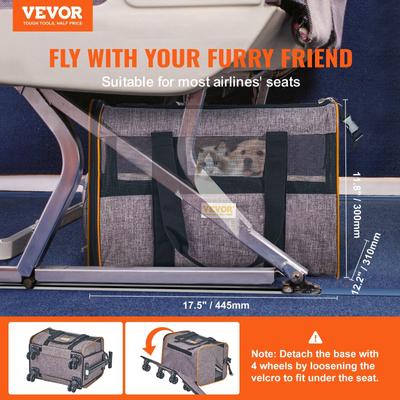 Show full view: jansno Airline-Approved Cat Carrier with Wheels slide 6 of 6