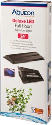 Aqueon LED Deluxe Full Aquarium Hood, Black, 24-in