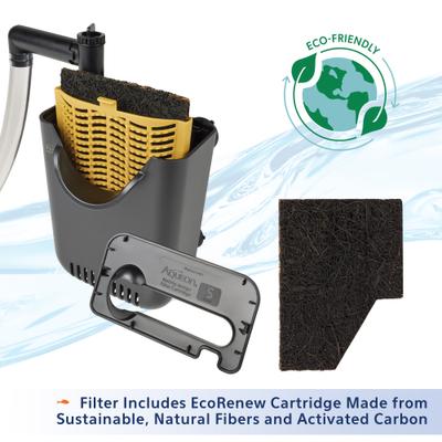 Show full view: Aqueon QuietFlow SmartClean Technology Internal Aquarium Filter, Black, 0 to 5-gal slide 6 of 10