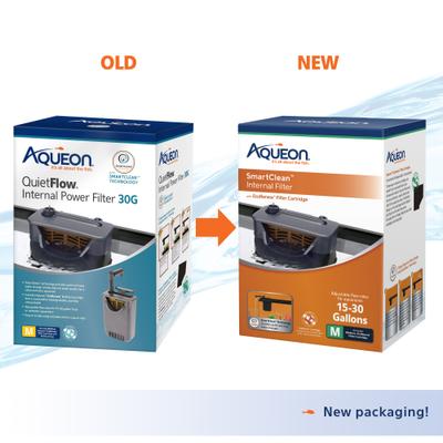 Show full view: Aqueon QuietFlow SmartClean Technology Internal Aquarium Filter, Black, 15 to 30-gal slide 2 of 10