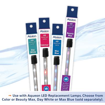 Show full view: Aqueon LED Deluxe Full Aquarium Hood, Black, 20-in slide 8 of 9