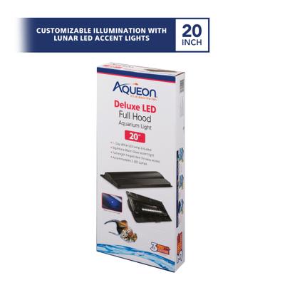 Show full view: Aqueon LED Deluxe Full Aquarium Hood, Black, 20-in slide 3 of 9