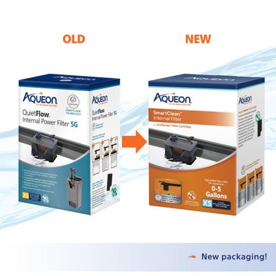 Show full view: Aqueon QuietFlow SmartClean Technology Internal Aquarium Filter, Black, 0 to 5-gal slide 2 of 10