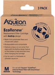 Aqueon EcoRenew Aquarium Replacement Filter Cartridges, Medium, 3 count