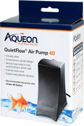 Aqueon Quiet Flow Aquarium Air Pump, Black, 40-gal