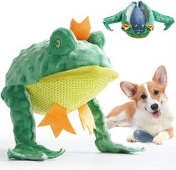 Nocciola 2-in-1 Frog Prince with Hiddent Tadpole Plush Dog Toy
