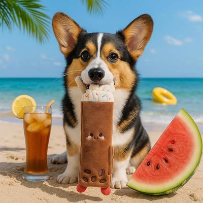Show full view: Nocciola Summer Drinks Flat Dog Toys, 3 count slide 3 of 10