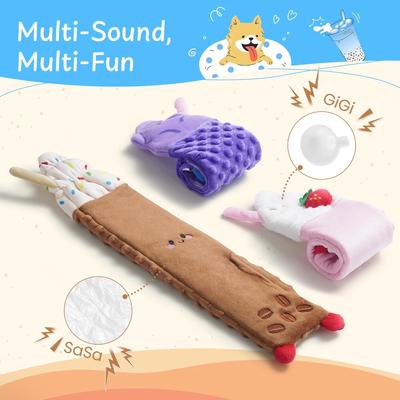 Show full view: Nocciola Summer Drinks Flat Dog Toys, 3 count slide 5 of 10