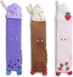 Nocciola Summer Drinks Flat Dog Toys, 3 count