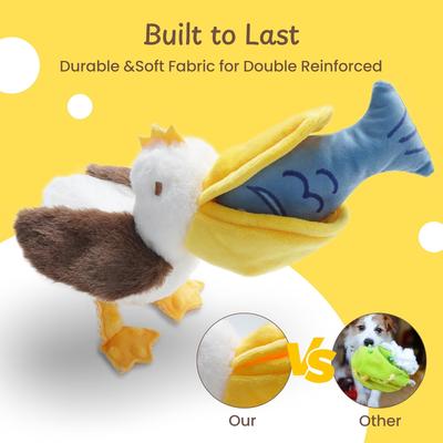 Show full view: Nocciola 2-in-1 Pouch Bird Plush Dog Toy slide 7 of 8