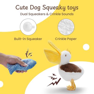 Show full view: Nocciola 2-in-1 Pouch Bird Plush Dog Toy slide 3 of 8