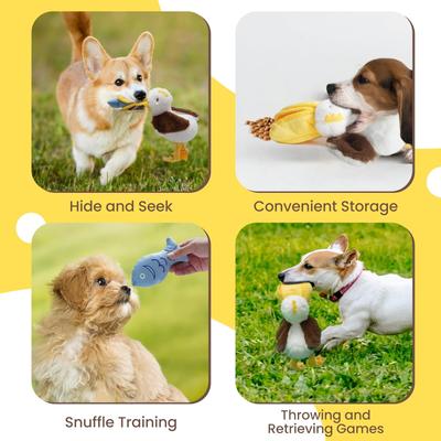 Show full view: Nocciola 2-in-1 Pouch Bird Plush Dog Toy slide 2 of 8