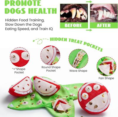 Show full view: Nocciola 4-in-1 Watermelon Enrichment Dog Toys, 3-count slide 2 of 7