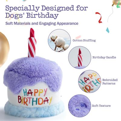Show full view: Nocciola Blueberry Birthday Cake Squeaky Dog Toy slide 5 of 7