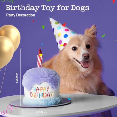 Show full view: Nocciola Blueberry Birthday Cake Squeaky Dog Toy slide 2 of 7