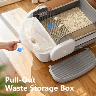 Show full view: Casfuy Automatic Self-Cleaning Cat Litter Box with Deodorizing Tablet slide 3 of 8