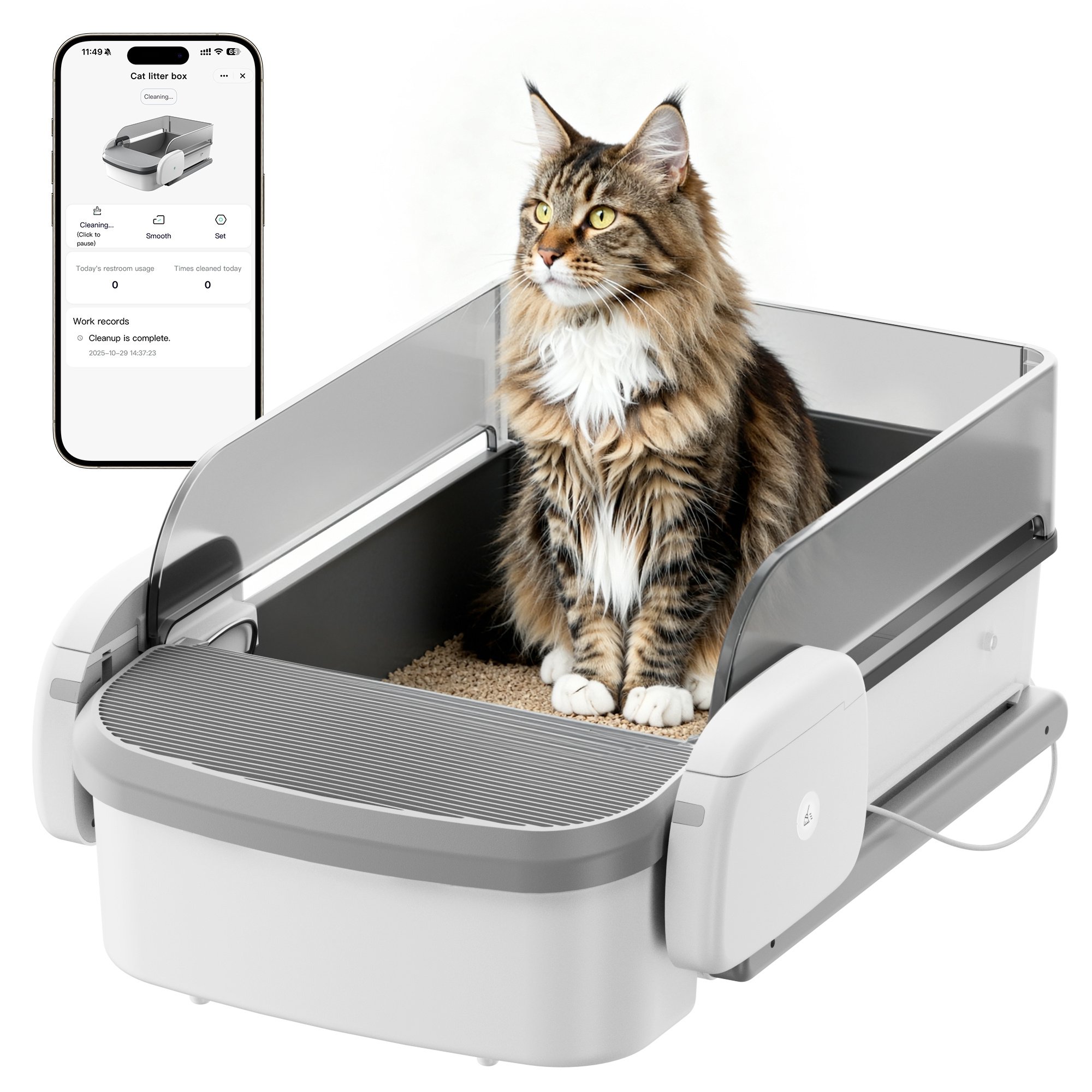 Product Reviews for CASFUY Automatic Self-Cleaning Cat Litter Box with  Deodorizing Tablet