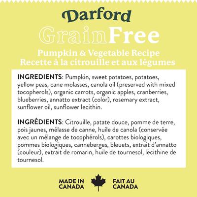 Show full view: Darford Grain-Free Baked Pumpkin Recipe with Mixed Vegetables Dog Treats, 12-oz bag slide 7 of 10