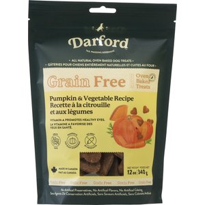 Darford Grain-Free Baked Pumpkin Recipe with Mixed Vegetables Dog Treats, 12-oz bag