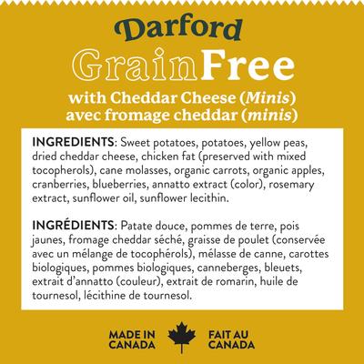 Show full view: Darford Grain-Free Baked Cheddar Cheese Recipe Mini Dog Treats, 12-oz bag slide 7 of 9