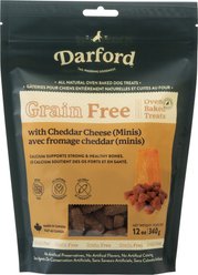Darford Grain-Free Baked Cheddar Cheese Recipe Mini Dog Treats, 12-oz bag