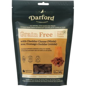 Darford Grain-Free Baked Cheddar Cheese Recipe Mini Dog Treats, 12-oz bag