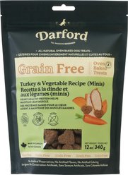 Darford Grain-Free Turkey Recipe Dog Treats, 12-oz bag