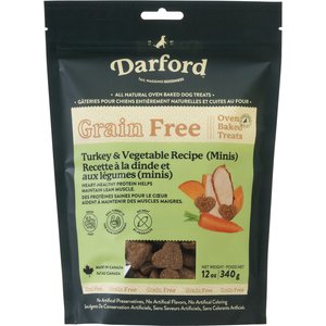 Darford Grain-Free Turkey Recipe Dog Treats, 12-oz bag