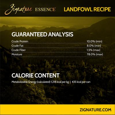 Show full view: Essence Limited Ingredient Recipe Landfowl Recipe Wet Dog Food, 13-oz, case of 12 slide 6 of 9