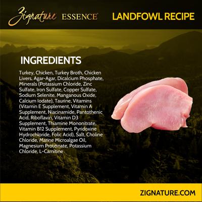 Show full view: Essence Limited Ingredient Recipe Landfowl Recipe Wet Dog Food, 13-oz, case of 12 slide 5 of 9