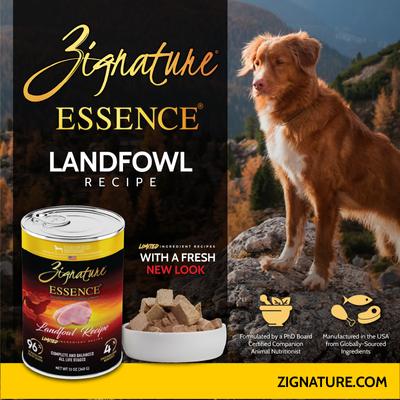 Show full view: Essence Limited Ingredient Recipe Landfowl Recipe Wet Dog Food, 13-oz, case of 12 slide 3 of 9