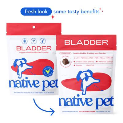 Show full view: Native Pet Cranberry Bladder Chews Kidney & Urinary Supplement for Dogs, 120 count slide 3 of 9