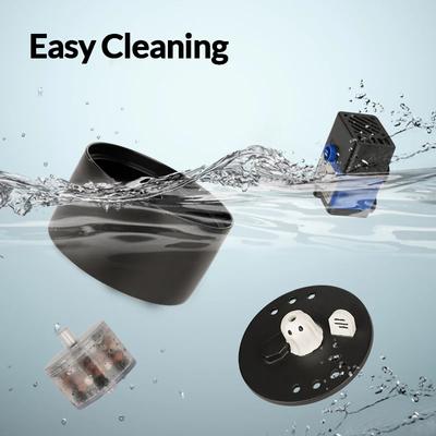 Show full view: Happy & Polly Ghost Ceramic Cat Water Fountain with 6 Filters, Black, 50-oz slide 7 of 8