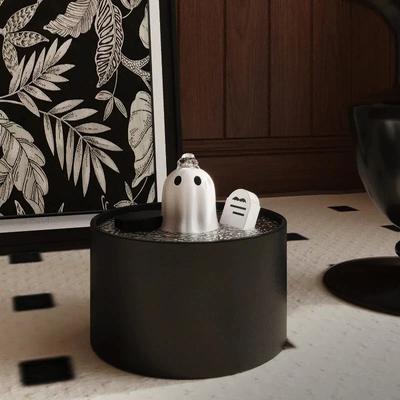 Show full view: Happy & Polly Ghost Ceramic Cat Water Fountain with 6 Filters, Black, 50-oz slide 2 of 8