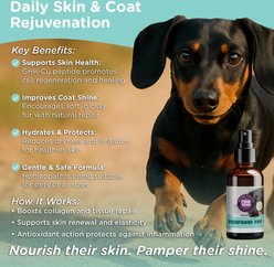 PawTides Pampered Pet Skin & Coat Supplement Spray for Dogs & Cats, 2-fl oz bottle slide 2 of 3